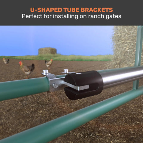 U-shaped tube brackets for Heavy Duty Automatic Swing Gate Opener For Driveways Up To 16 Feet And 800 Lbs With Remote Control.