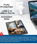 Must Have European Travel Adapter Set With 20W PD And QC powering devices via USB-C in a modern setup