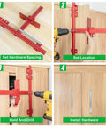 Built Tough Aluminum Cabinet Handle Jig For Precise Drawer Pull Installations With 50 Percent Thicker Frame in use on cabinets