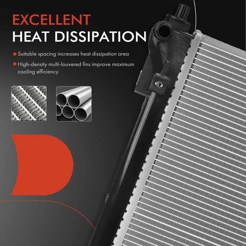 Top Tier Engine Coolant Radiator Assembly For Genesis GV60 2023 2024 And Hyundai Ioniq 5 2022 2024 showing heat dissipation features.
