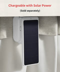 Curtain Automation Motor For Smart Home With Wireless App And Auto Timer Control, installs in 30 seconds, black, on curtain rail.