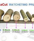 Ratcheting Pruning Shears 8 Inch Heavy Duty Garden Pruner With Anvil Cutter for different branch thicknesses