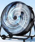 36 Inch High Velocity Industrial Floor Fan With Metal Construction For Garage Shop Or Warehouse Ventilation, Heavy Duty Drum Fan