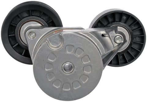 Heavy Duty Accessory Drive Belt Tensioner Assembly Straight Bolt On Direct Replacement with pulleys for smooth engine operation.