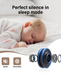 Sleeping baby with barn door roller and bearings, showcasing the 6.6 Foot Single Track Bypass Barn Door Hardware Kit's smooth operation.