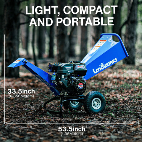 Beast 7HP Gas Powered Wood Chipper Shredder Mulcher For Yards Heavy Duty shown in outdoor setting
