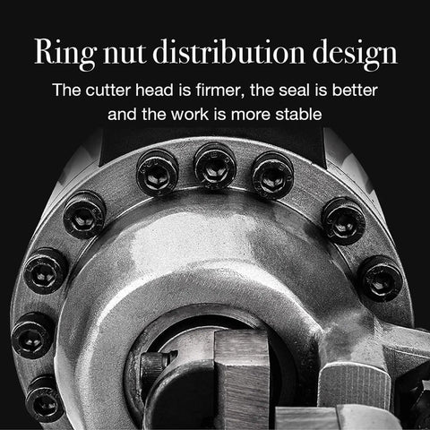 Close-up of ring nut distribution design on Portable Electric Rebar Cutter With Upgraded Steel Jaw Blades And 900W Copper Motor For Cutting Steel Bars 4-20Mm.