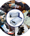 Heavy Duty Black Nitrile Disposable Gloves 4 Mil Thick X Large 100 Count Food Safe used in tattooing and food prep.