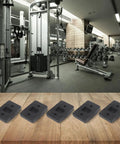Five Pack Rubber Shock Absorbing Pads For Gym Weight Stacks And Home Furniture Anti Slip Feet Bumpers With 12mm Holes
