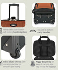Amsterdam Softside Expandable Luggage With Rolling Wheels Gray 29 Inch Durable 1200D Polyester showing handles and wheels
