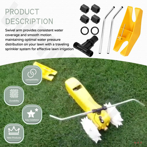 Traveling Sprinkler Arms Tee Replacement Kit And Traveling Tractor Sprinkler Set For Nelson And Orbit Compatible Lawn Watering System With No Rust Aluminum Alloy Build For Lawns Gardens And Yards on grass