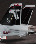 One To Forty Eight Scale EA 18G Growler Aircraft Model Kit With Decals And Detailed Instructions Not Included Paints And Glue May Be Needed For Assembly Perfect Pick For Builders And Collectors showing detailed tail design.