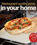Rectangular Pizza Stone For Oven And Grill With Free Wooden Peel, Extra Large 15 By 12 Inch Cordierite Stone For Crispy Pizza.