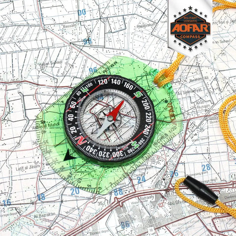 Orienteering Compass For Hiking And Navigation With Magnifying Glass And Ruler Trail Ready Lightweight Field Compass With 1:25000 Scale