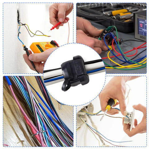 10 Pcs 6N4 And 4N4 Strain Relief Cord Connectors For Round Wires Black Nylon Insulating Cable Grommets Electric Cable Protector Clip