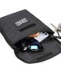 Rugged Storage Bag For UTV Cab Center Seat With Felt Lined Pockets And Key Lanyard, 5 Pockets, Removable Front Pouch, 1680D Durable Material