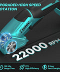 21V Cordless Electric Scissors With 4000mAh Battery And High Speed Cutting Performance showing upgraded high speed rotation and ergonomic handle.