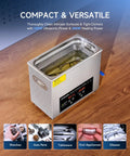 Pro Grade Ultrasonic Cleaner With Heater And Timer, 6L 1.6 Gallon Digital Sonic Cleaning Machine, 180W Stainless Steel