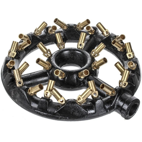 Heavy Duty Propane Jet Burner For Wok, Grillin And Stir Fry, Cast Iron Body With 32 Brass Tips, Outdoor Pro Chef Grade Stove Burner