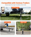 Heavy Duty 2000 Lb Trailer Jack With Weld On Pipe Mount Swivel Base 10 Inch Lift And Handle Ready For RV Horse Utility And Yacht Trailers Built With Durable Steel For Long Lasting Tough Use on camping, yacht, and utility trailers