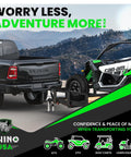 Truck and trailer hauling ATV with Built Tough Ultimate Heavy Duty E Track Ratchet Tie Downs Set, 4500 lb break strength