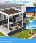 Sun Shade Cloth 10x12 Ft Shade Fabric With Stainless Reinforced Grommets For Pergolas Patios Decks And Backyards Mocha Color