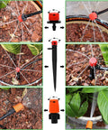 All In One 100 Ft Drip Irrigation Kit For Garden And Lawn With 50 Ft Main Tubing and 50 Ft Branch Tubes Adjustable Drip