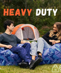 Two people lounging on a heavy duty Inflatable Couch Air Lounger Chair For Camping And Beach Trips, floral pattern, no pump needed.
