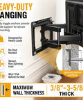 Heavy Duty Toggle Anchors With Bolts For Drywall Rock Solid Wall Mount Kit No Wiggle Room holds heavy TV gear securely on wall.