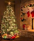 Warm White 50 Count Mini Christmas Lights On White Wire For Indoor Outdoor Decor 10ft Clear Incandescent String Lights on tree