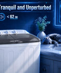 Easy Peasy Compact Portable Twin Tub Laundry Washer With Rapid Spin Cycle And Deep Soak Basin Tailored For Apartments Dorms Or RV Trips While Delivering Dope Results Zero Headaches beside a resting cat
