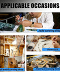 Beast Mode Flexible Shaft Bench Grinder Polishing Drill For Jade Wood Jewelry Crafting in various workspaces.