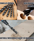 1 Inch By 9 Inch Auger Drill Bit For Wood With Hex Shank Pro Grade Tri Flute Design drilling into wood
