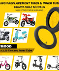 12.5 By 2.25 Inch Tire And Inner Tube Set For Dirt Bikes And Electric Scooters, Replacement Tires For Kids Bikes And Mini Motor Bikes, Compatible With 12.5 X 2.25 Wheels On Dirt Rockets And Pocket Mod Style Rides.