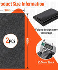 2 Pack Premium Oil Spill Mat 36 By 60 Inches For Garage Floor Under Car Protection Highly Absorbent Mat with size details