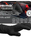 Black Nitrile Work Gloves Deliver Badass Heavy Duty Protection With A Raised Diamond Pattern For Sick Non Slip Grip.