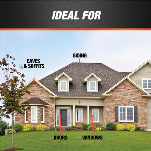 Ultra Advanced Exterior Sealant With Weather Max Technology For Windows, Doors, Siding, And Trim Brown 10.1 Oz house illustration