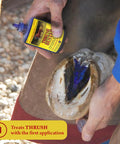 Hoof Care Liquid for Horses Thrush Treatment with Purple Stain Formula Easy to Apply to Keep Hooves Healthy in Wet or Muddy Conditions 2 Oz