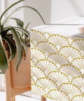 Gold Peel And Stick Wallpaper Self Adhesive For Cabinets And Walls Dope Boho Leaf Ginkgo Biloba Pattern Removable Contact Paper