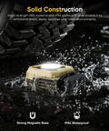Magnetic Work Light Two Pack With IPX4 Waterproof, 4000mAh Battery in rain demonstrating waterproof feature