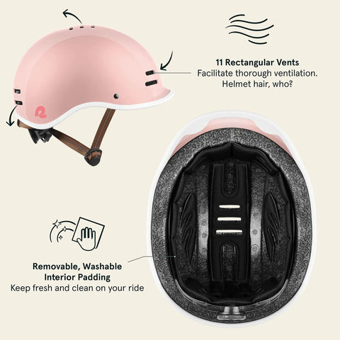 Kids Bike Helmet With Built In Visor And Reflective Straps For Skateboarding Scooters And Rollerblading Youth Safe Lightweight Headgear In Blush 49 To