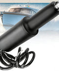 Beefy Boat Trim Tab Actuator With Two And A Quarter Inch Stroke For 101XD Marine Systems 12V, multicolor finish, in front of a boat