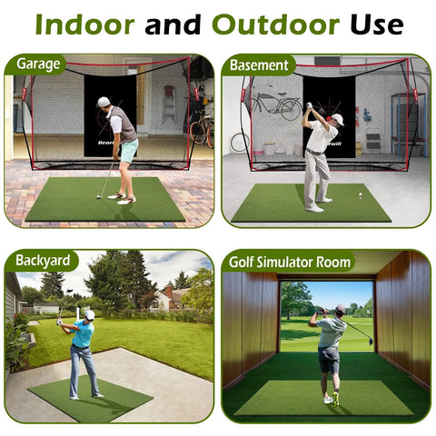 31mm Thick Golf Mat 5ft By 4ft Ultra Durable Hitting Mat For Indoor Outdoor Practice with golfers in various settings