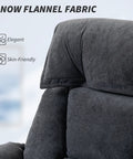 Dark gray fabric detail of Executive Office Chair With Foot Rest For All Day Comfort, Comfy Reclining Swivel Desk Chair With High Back.