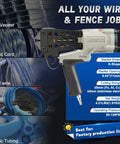 Heavy Duty Pneumatic Wire Cutter For Metal Mesh And Fence Wire With K Shape Blade combining bolt cutter muscle for flush cuts.
