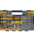 FlexTorq 100 Piece Impact Driver Bit Set With Beefed Up Magnetic Screw Lock Sleeve Clear Lid Case
