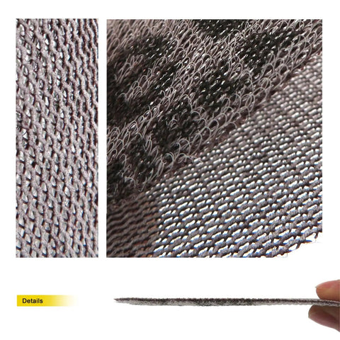 Close-up of Top Notch 6 Inch 150mm Mesh Sanding Discs with Hook and Loop Backing, showing anti-blocking design.
