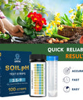 Soil PH Test Kit With Tubes And 100 Strips For Accurate 3.5 To 9 PH Readings No Fuss Easy Quick Home Garden Test