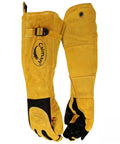 Split Deerskin Welding Gloves For MIG And Stick, 21 Inch Length With Fleece And Foam Insulation, Heat Shield Patch And Reinforced Padding