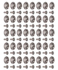 Durable Metal Rivet Stud Kit, 40 Piece Set, 12mm Round Flower Fasteners For Leather Craft And Clothing, Built To Last, Rust Resistant Hardware With Antique Silver Tone, Perfect For Jackets, Bags, Belts, And More. 40-piece antique silver rivet studs with trumpet feet
